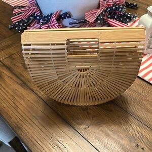 Bamboo Half-Moon Handbag